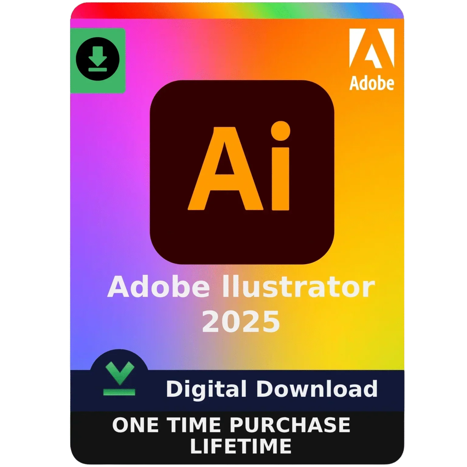 Adobe Illustrator 2025 With Lifetime License For Windows 2 PC/Laptop