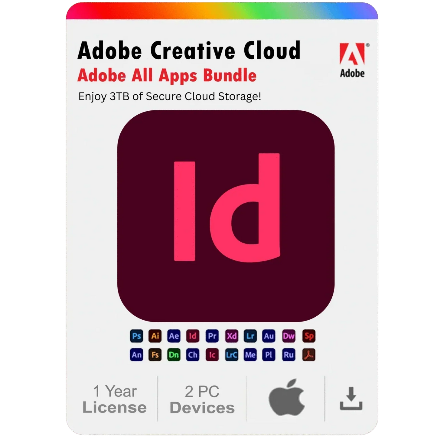 Adobe InDesign 2025 1-Year Subscription for Mac (2 Devices)