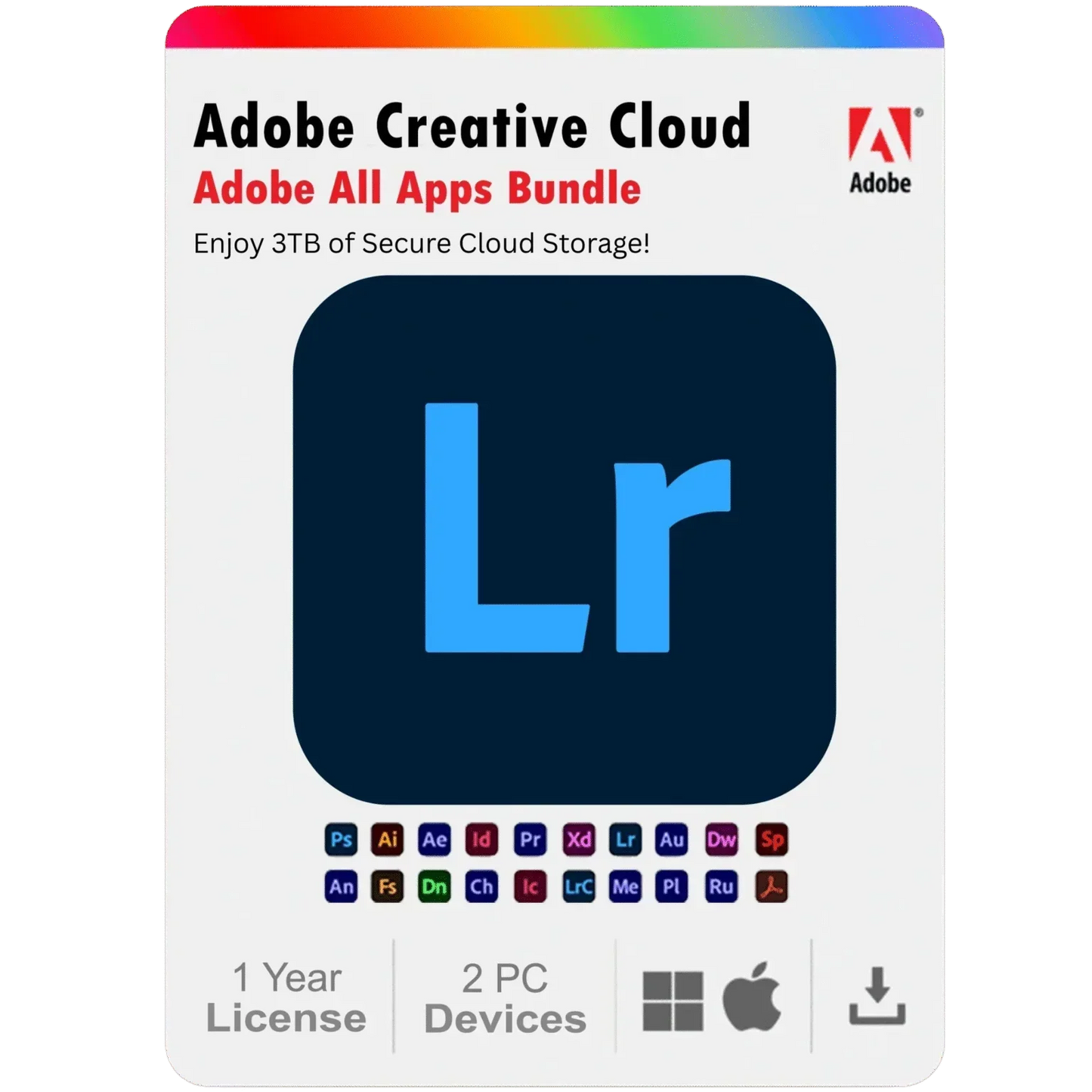 Adobe Lightroom 2025 1 Year Subscription For Windows And Mac 2PC