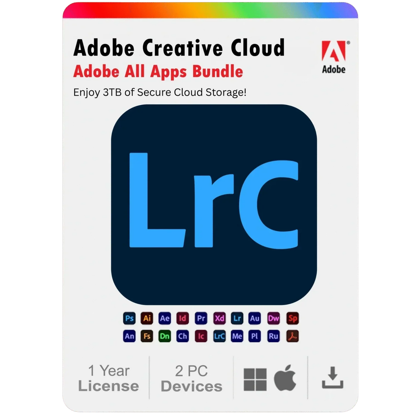 Adobe Lightroom Classic 2025 1 Year Subscription For Windows And Mac 2PC
