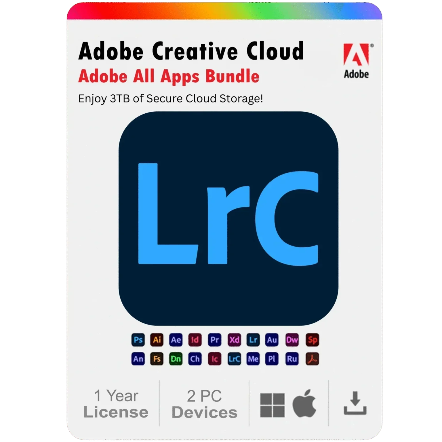 Adobe Lightroom Classic 2025 1 Year Subscription For Windows And Mac 2PC