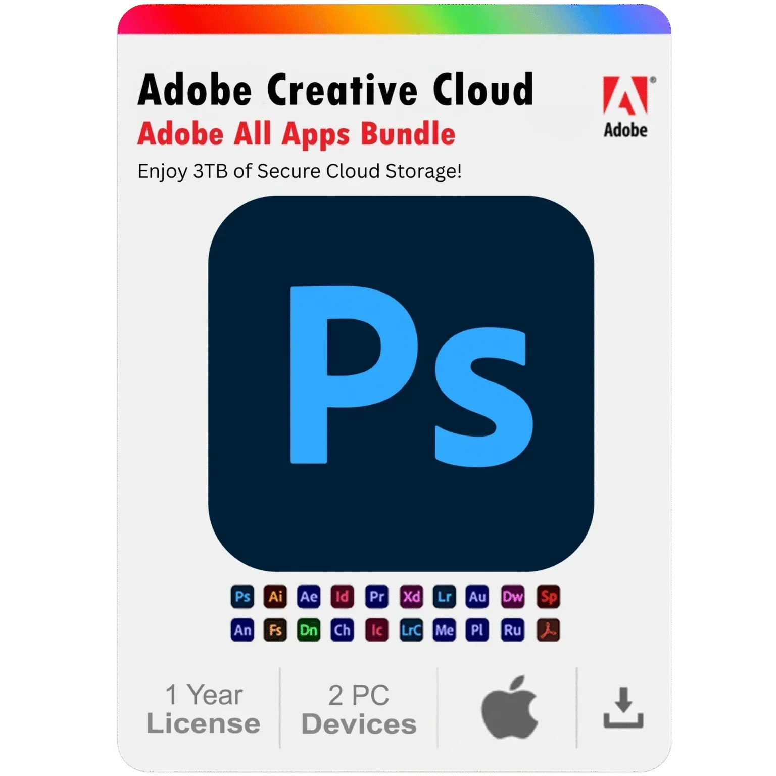 Adobe Photoshop 2025 1-Year Subscription for Mac (2 Devices)