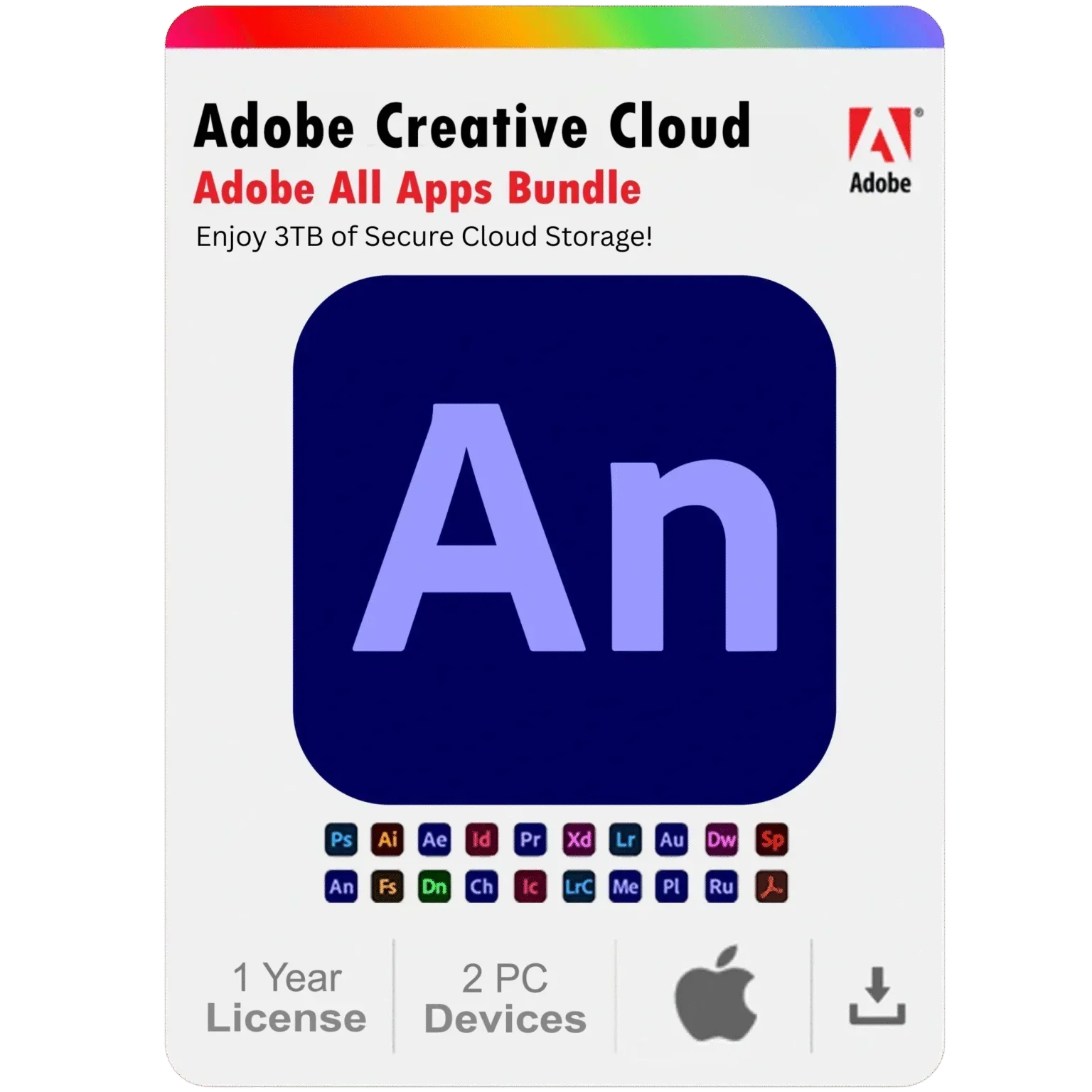 Adobe Animate 2025 – 1 Year Subscription for Mac (2 Devices)